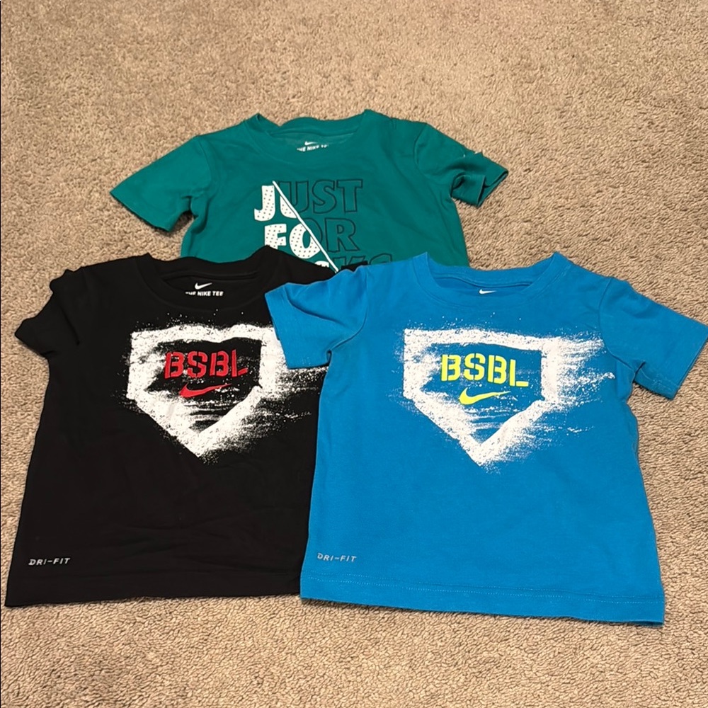 Nike Kids Graphic T-Shirts - Black, Blue, Green